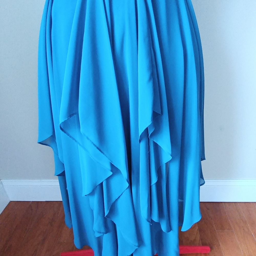 Arden B Teal Strapless Dress - Picture 2 of 8